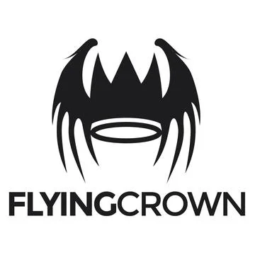 Winged crown by dark creatures Stock Illustration