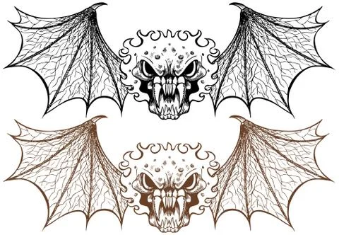 Winged demons Stock Illustration