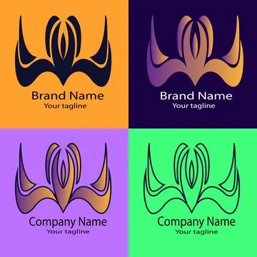 Winged Emblem of Power logo design Stock Illustration