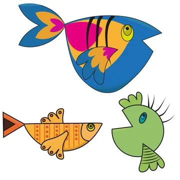 Winged fish Stock Illustration