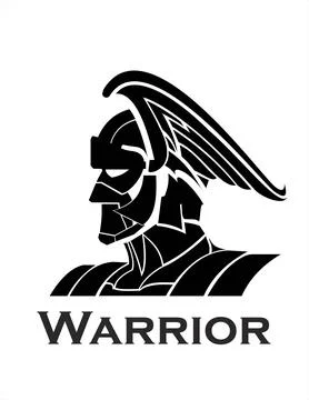 Winged head Warrior knight Stock Illustration