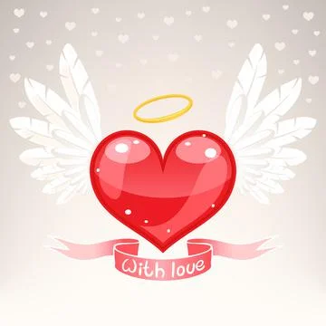 Winged heart Stock Illustration