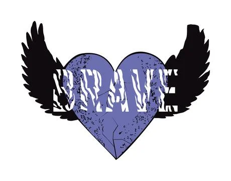 Winged heart Stock Illustration