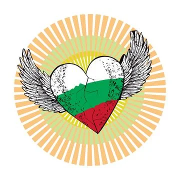 Winged heart Stock Illustration