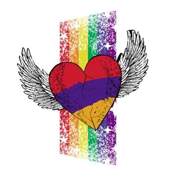 Winged heart Stock Illustration