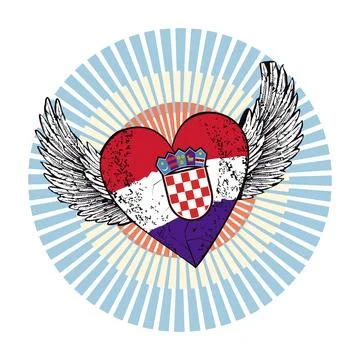 Winged heart Illustrazione stock