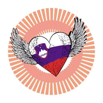 Winged heart Stock Illustration