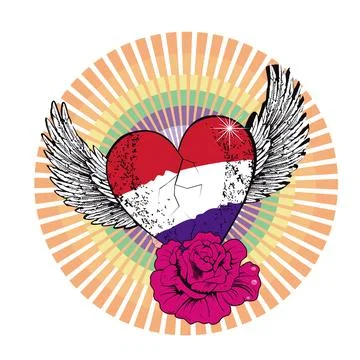 Winged heart Stock Illustration