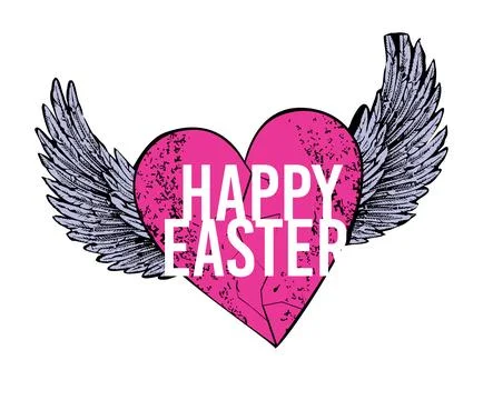 Winged heart Stock Illustration