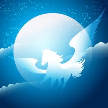 Winged Horse Stock Illustration