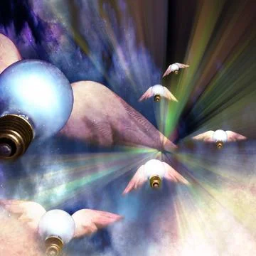 Winged ideas Stock Illustration