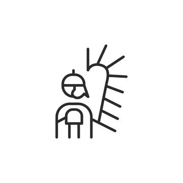 Winged Knight Icon Stock Illustration
