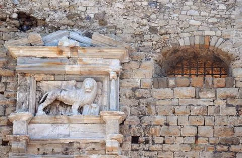 Winged lion of saint mark Stock Photos