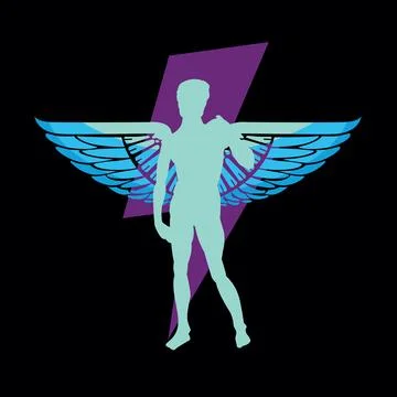 Winged man Stock Illustration