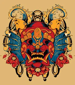 Winged mask Stock Illustration