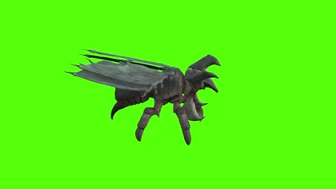 Winged Monster Death Green Screen Animation 4k Rendering 스톡 동영상 270390715