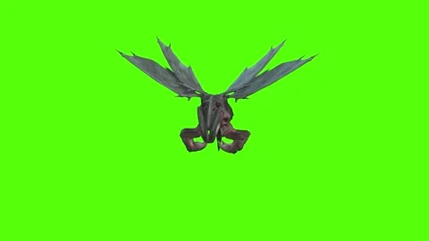 Winged Monster Flying Green Screen Animation 4k Rendering 動画素材 270390698