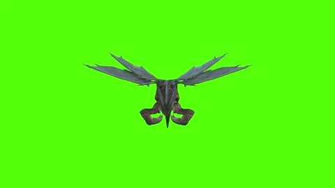 Winged Monster Spit Venom Green Screen Animation 4k Rendering 스톡 동영상 270390650