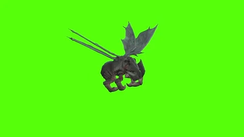 Winged Monster Stinger Attack Green Screen Animation 4k Rendering 動画素材 270390638
