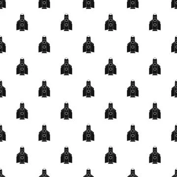 Winged rocket pattern, simple style Stock Illustration