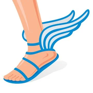 Winged shoes Stock Illustration