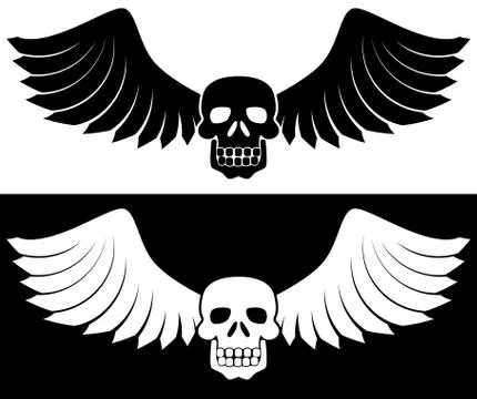 Winged skeletons Stock Illustration