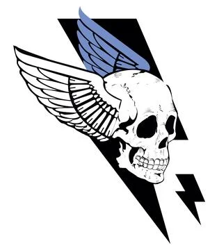 Winged skull Stock Illustration