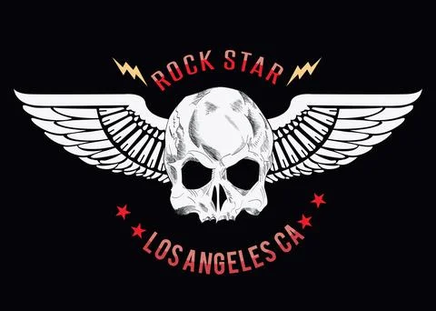 Winged skull Stock Illustration