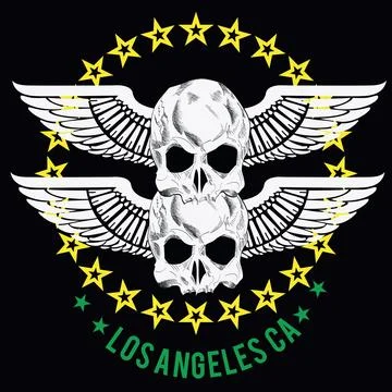 Winged skull Stock Illustration