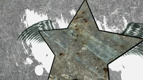 Winged star grunge 1 Stock Footage 488369
