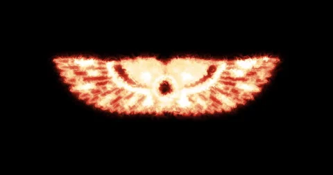 Winged Sun symbol burning, ancient egypt... | Stock Video | Pond5