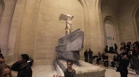 The Winged Victory of Samothrace, also called the Nike of Samothrace in the Stock Footage 60576357