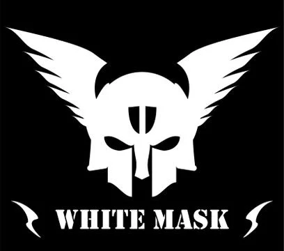 Winged white mask Stock Illustration