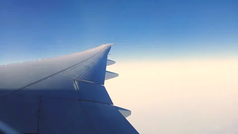 Wings of Airplane Stock Footage 145716001