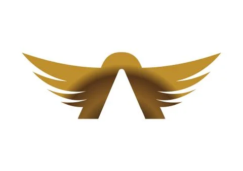 A Wings Alphabet Logo Design template Stock Illustration