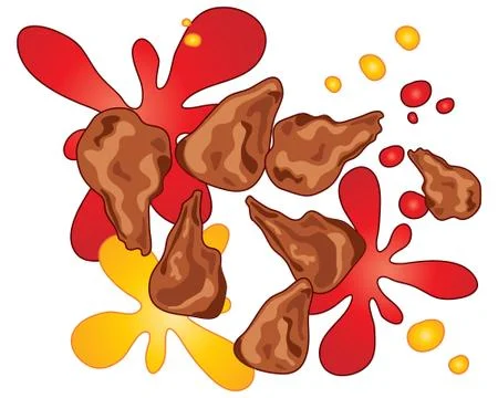 Wings and sauce Illustrazione stock