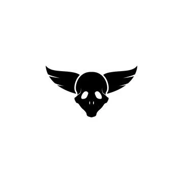 Wings and skull icon. Element of tattoo icon for mobile concept and web apps Illustrazione stock