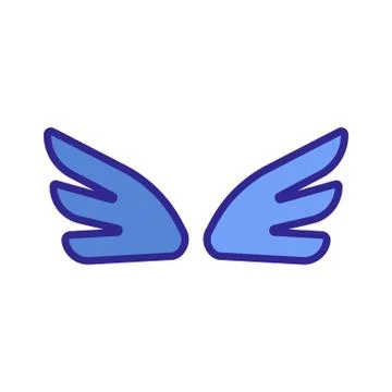 Wings of the angel icon vector. Isolated contour symbol illustration Ilustración de archivo