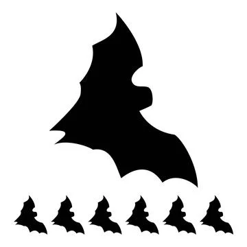 Wings bat halloween cartoon vector graphic Stock Illustration