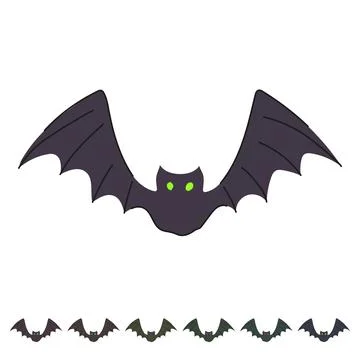 Wings bat halloween vector cartoon graphic Stock Illustration