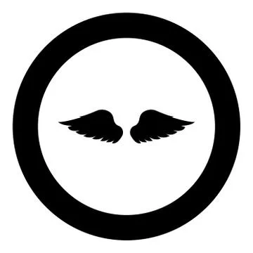 Wings of bird devil angel Pair of spread out animal part Fly concept Freedom  Stock Illustration