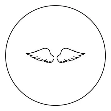 Wings of bird devil angel Pair of spread out animal part Fly concept Freedom  Stock Illustration
