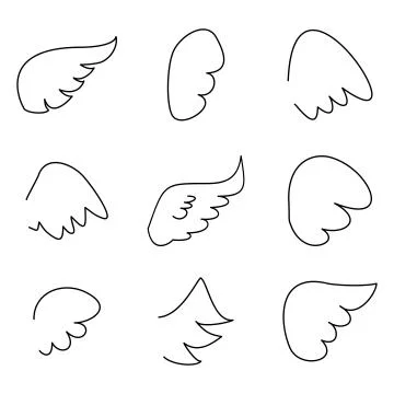 Wings collection. Vector illustration Stock Illustration