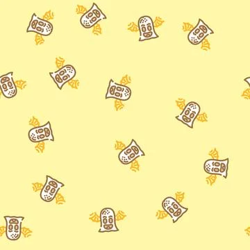 Wings cute monster vector seamless pattern Illustrazione stock