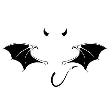 Wings devil vector Stock Illustration