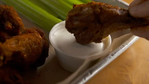 Wings dipped in ranch  動画素材 112576246