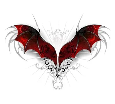 Wings of dragon Stock Illustration