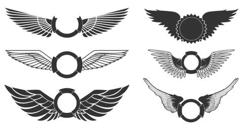 Wings emblems Illustrazione stock gratuita