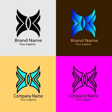 Wings of Evolution/Butterfly Emblem/Symmetry/Transformation/Evolving Vision Logo Stock Illustration