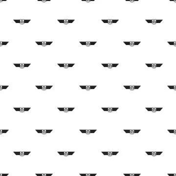 Wings fighter pattern seamless vector Illustrazione stock